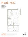 North - 405 Floor Plan North - 405 Floor Plan at BLVD Beltline, Alberta, T2G 2K4